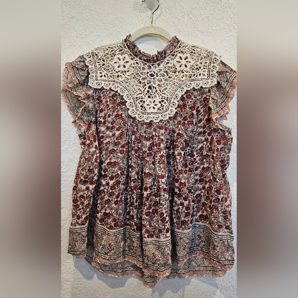 Anthropologie OTHILIA Malia Lace Blouse - Picture 2 of 5